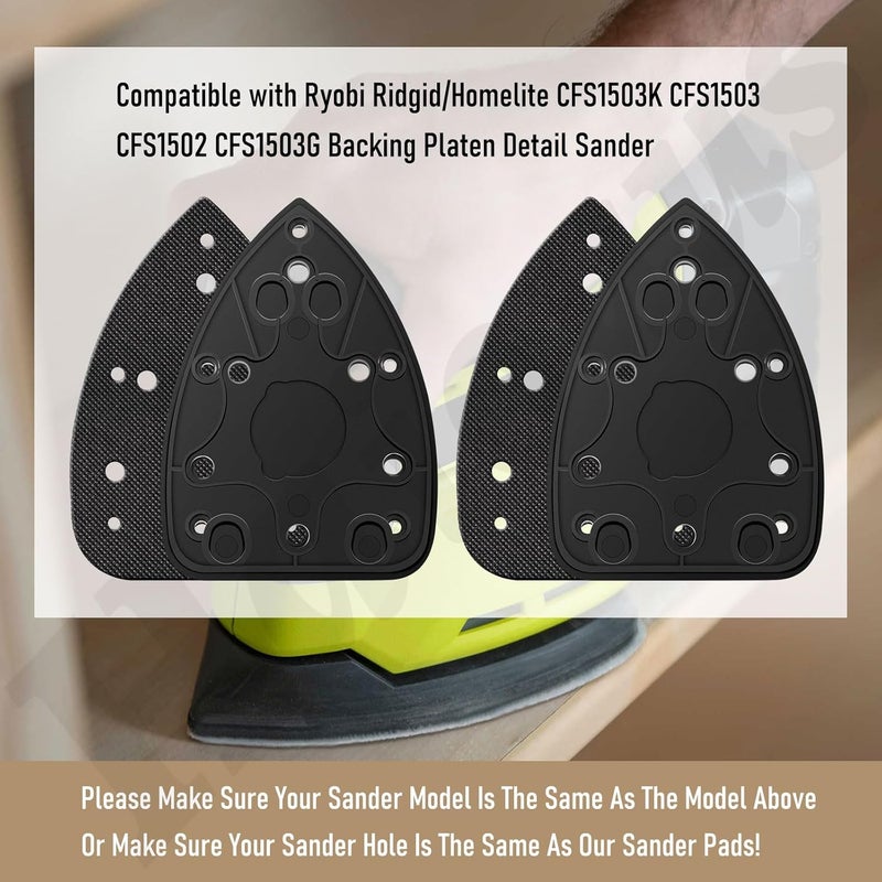 Haiouus 2 Pack 039065005001 Mouse Sander Replacement Pads Compatible with Ryobi Ridgid/Homelite CFS1503K CFS1503 CFS1502 CFS1503G for Ryobi Mouse Sander Replacement Pad - Image 4